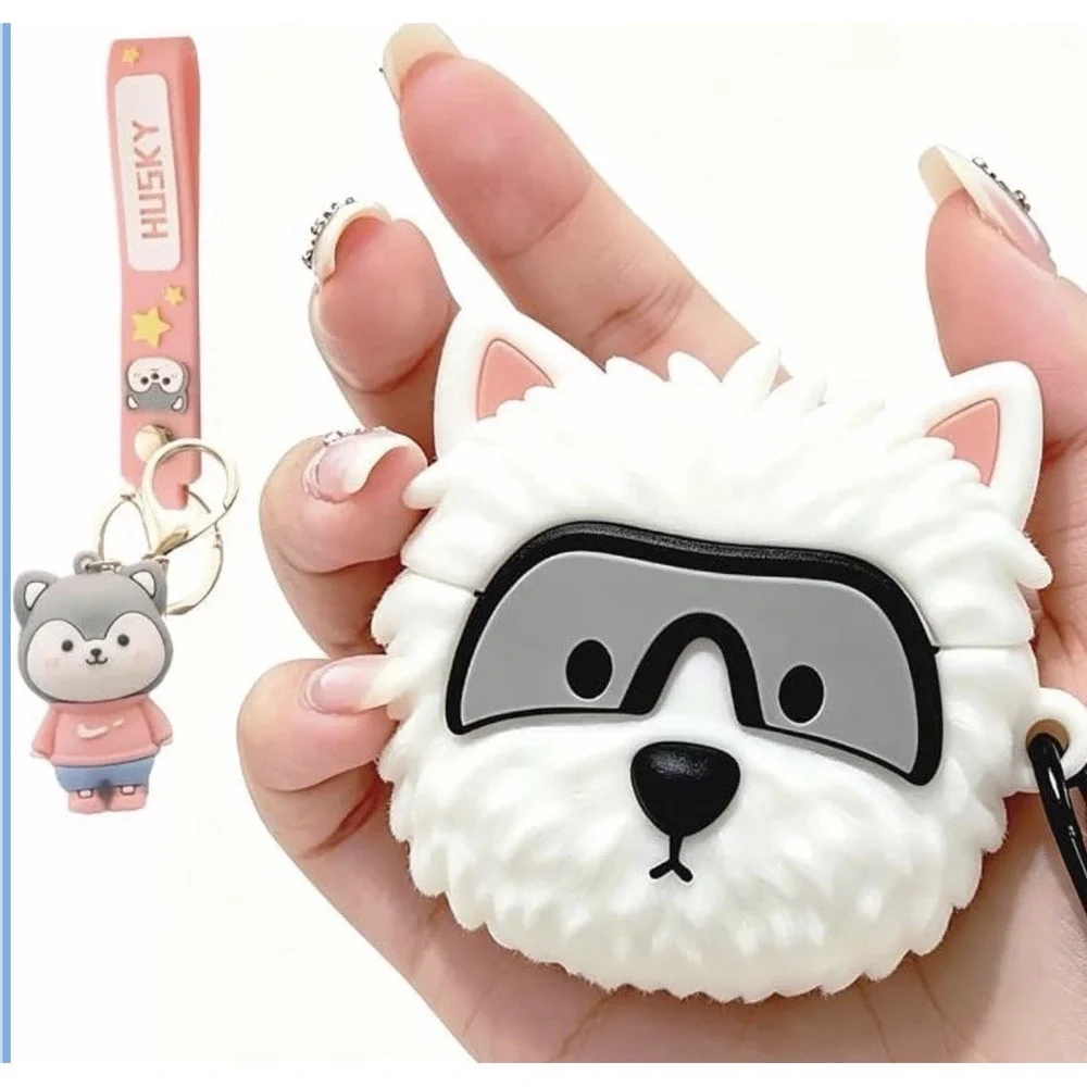 Cute Puppy Case for AirPods 1/2, 3D Kawaii Dog Cover NEW